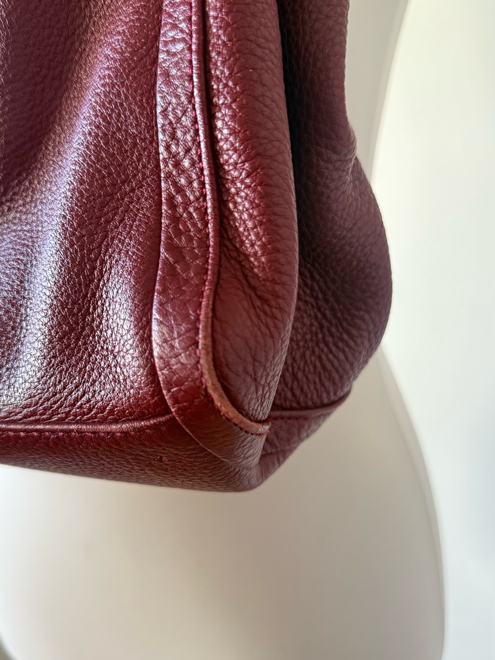 Gucci Soho Shoulder Bag Red Burgundy Medium Size - Picture 5 of 14